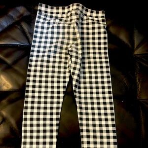 Plaid full length leggings size 6 crew cuts